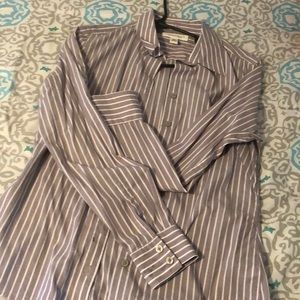Banana republic purple striped button up